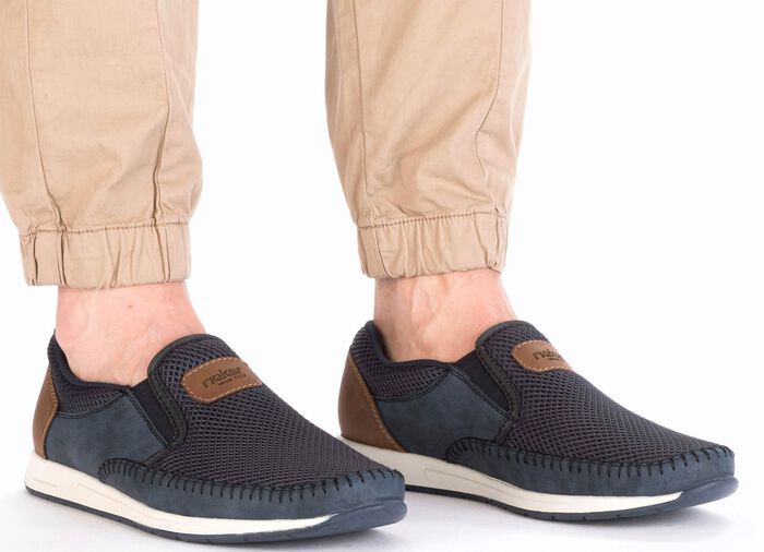 Rieker tofflor med hälkant BLÅBRUN